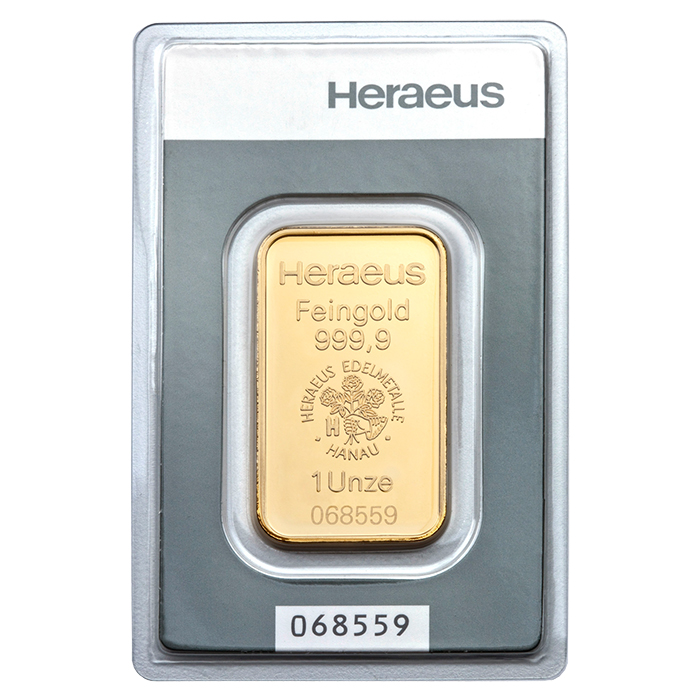 goldbarren 31 1 gramm heraeus pro aurum