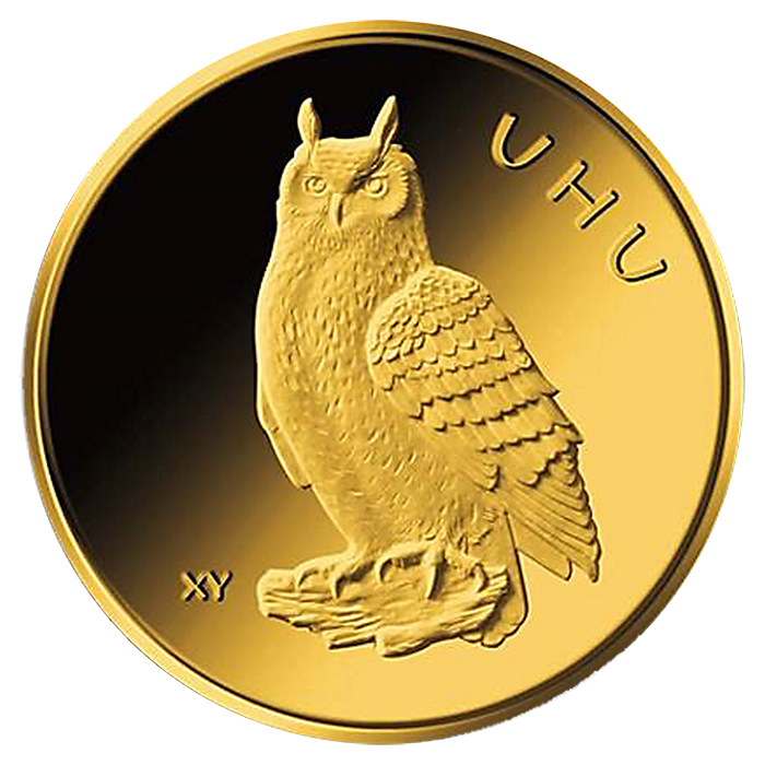 Goldmünze 20 Euro Heimische Vögel Uhu 2018 - pro aurum