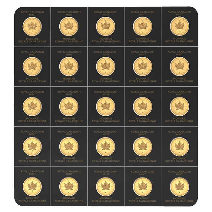 Goldmünze 25 x 1 Gramm Maple Leaf Maplegram - pro aurum